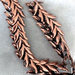 Art Deco Renoir signed arrow copper necklace.